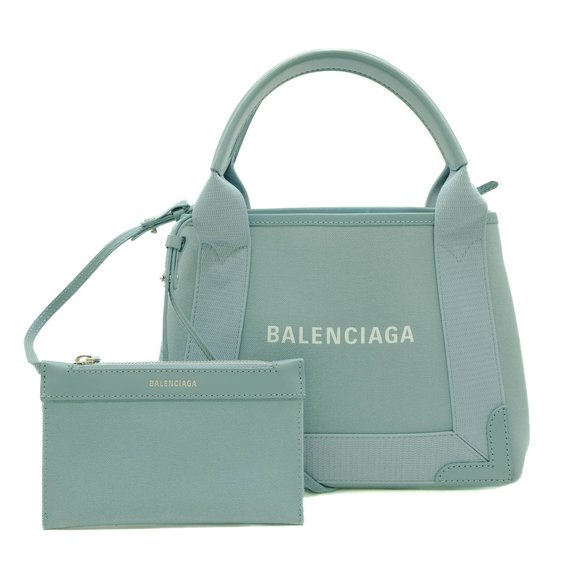 BALENCIAGA Blue Leather Tote Bag - Picture 1 of 16
